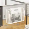 Estante de almacenamiento de archivos para pared sin taladro, organizador de almacenamiento de pared para oficina, estante colgante de hierro para estación de trabajo