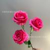 Flor artificial de casamento 3 Flor artificial Anna Rose decoração suave salão de casamento arranjo de flores cor gradiente planta verde biônica