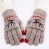 Guantes de invierno para mujer táctiles de cachemir de una sola capa cálidos lindos de ciervo guantes de estudiante fabricantes al por mayor