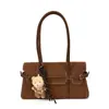 Nova Moda Outono e Inverno 2025 Popular Simples Estilo Coreano Bolsa Pequena Quadrada de Mão Feminina Bolsa Transversal para o Trabalho
