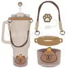 Accesorios Decorativos Stanley Correa de Mano de Cuerda Trenzada Estuche para Labial Llavero Duende Briqueta Funda de Silicona Antideslizante para Taza