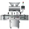 Línea de Producción Automática Completa para Conteo y Llenado de Tabletas, Línea de Producción para Llenado, Tapado y Etiquetado de Pastillas, Cápsulas, Geles y Caramelos