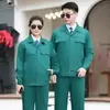 Conjunto de ropa de trabajo para primavera y otoño, resistente al desgaste y a la suciedad, ropa de protección laboral abotonada para fábricas, obras de construcción, reparación de automóviles, personalizable con logo