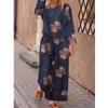 Roupas femininas novas transfronteiriças Amazon AliExpress Impresso Algodão e Linho Posição Flor Manga Curta Casual Tornozelo Comprimento Calças terno