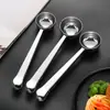 Cuchara Medidora de Acero Inoxidable para Café Transfronteriza con Pinza, Cuchara de Báscula de Cocina para Hornear, Cuchara para Condimentos, Cuchara Selladora para Leche en Polvo