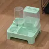 Comedero y dispensador de agua automático para gatos, cuenco integrado para gatos y perros, cuenco elevado para gatos que protege el cuello, cuenco doble para comer y beber