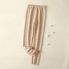 Pijama Cifrado para Mujer Traje Casual Elegante Cardigan de Solapa Pequeña Ropa Interior Color Sólido Lana Suave Seda Hogar