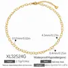 Collar Básico de Acero Inoxidable con Cruz Modelo Clásico Versátil Cadena de Corazón Broche de Nariz de Cerdo Chapado en Oro Real de 18K Collar Impermeable