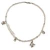 Collar de mariposa de verano para mujer, cadena de clavícula con cuentas de alta gama, collar apilado de doble capa, collar elegante a la moda que combina con todo.