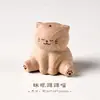 Lindo y relajante colgante/adorno de escritorio de gato, accesorio creativo de madera de haya "Pato Ajo" para armar, adorno colgante decorativo