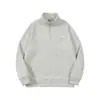 Sudadera al por mayor de comercio exterior para hombre, con cuello alto y media cremallera, suelta, cálida, estilo del sudeste asiático