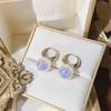2024 Aretes de Perlas Mermaid Ji Nicho Suave Elegante Hebilla de Oreja Nueva Moda Explosiones Aretes de Pin Plateado Aretes