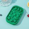 Molde para cubitos de hielo con forma de dibujos animados para refrigerador, congelador, con tapa, hecho en casa, comestible, redondo, para hockey sobre hielo, caja de plástico para hielo