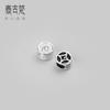 S925 Prata tailandesa 8mm padrão de moeda dinheiro contas soltas pulseira espaçador contas artesanais DIY acessórios de joias S0619