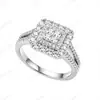 El superventas transfronterizo de comercio exterior de Ziyu: Anillo exquisito y lujoso de diamantes completos y brillantes para mujer, con un diseño elegante y de nicho