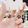 Coreano Moda Elegante Novo Brincos de Cristal Azul Internet Celebridade High-end Brincos Distintivo All-match Ear Hook Eardrop Mulheres