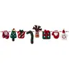 NUCHI Decoração de Natal Transfronteiriça Fio de Feltro de Lã Enfeite de Árvore de Natal Decoração de Feriado Decoração de Janela de Casa