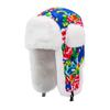 Sombrero de Algodón Retro Estilo Étnico del Noreste para Hombre, Sombrero Lei Feng Personalizado de Tela Floral Grande para Mujer, Lindo Protector de Orejas de Invierno, Antifrío para Ciclismo