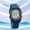 China TPU Modelo Nuevo Reloj para Estudiantes Reloj Impermeable para Nadar Cuadrado Multifunción Deportivo Electrónico Reloj Venta al por Mayor