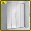 Polea Personalizada Dos Fijas Dos Deslizantes Puerta de Ducha Venta al por Mayor Acero Inoxidable 304 Rueda Colgante Mampara de Puerta de Baño