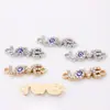 2024 gota aceite accesorios hechos a mano DIY collar pulsera accesorios de joyería punto diamante aleación letra accesorios material comercio exterior