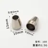 Hebilla de cuerda de campana de aleación de zinc de alta gama, clip de metal, tope de cuerda de campana, hebilla de tubo recto para colgar, hebilla de cuerda para capucha de sudadera, hebilla de ropa