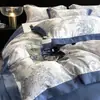 Conjunto de Roupa de Cama de Seda Gelada de Verão Quatro Peças, Luxo Leve de Alta Qualidade Novo Modelo 2025, Conjunto de Lençol e Capa de Edredom Três Peças, Roupa de Cama de Seda Lavável
