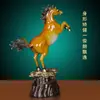 Jishanyuan "suba ao topo" ornamentos de cavalo de cobre cavalo para o sucesso decoração de sala de estar lucky artesanato A0010