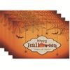 Jogo Americano Popular da Amazon para Halloween Dia dos Mortos Decoração de Mesa de Linho Tapete de Isolamento Anti-Incrustante