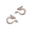 Pendientes con forma de dragón, diseño de nicho de lujo ligero y moderno, estilo chino, nuevo estilo chino, estilo nacional, circón con incrustaciones de alta calidad, dragón auspicioso