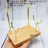 Madera Sólida Aleación Nogal Yeso Palo Largo Soporte para Joyería Exhibidor de Pulseras Decoración del Hogar Almacenamiento Soporte para Muestras Minerales