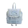 2026 Verão Novo Estilo Coreano Estilo Ins Tendência Fashion Texturizado Elegante Estilo Ballet Casual Mochila de Estudante Bolsa Feminina