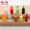 Nova série de garrafas de bebida simuladas, acessórios de resina com cola de creme DIY feitos à mão, pingentes, enfeites para pendurar e peças decorativas