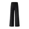 Calça Flare Casual Lisa para Homens, Moda Street de Alta Qualidade, Estilo com Vibe Solta, Calça Versátil de Perna Larga e Comprimento Total