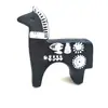 Artesanato Nórdico Cerâmico Enfeites para Casa Presentes Práticos Decoração Criativa de Cavalo Preto e Branco Venda por Atacado