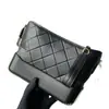 Nueva Bolsa Vagabundo Original Piel de Vaca Bolso de Mujer Doble Correa de Hombro Cadena de Color Contrastante Bolso de Hombro para Mujer Cruzado Romboide Bolso Pequeño