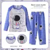 Pijama Infantil Calça Longa Feminina Meninas Primavera e Outono Estilo Princesa Roupas de Casa para Bebê Feminino Conjunto Outono e Verão Crianças de Meia-idade