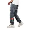Nuevos jeans rotos de primavera y otoño para hombres a la moda, estilo Hong Kong, elegantes y únicos, estilo callejero, de nicho, pantalones versátiles de pierna recta hasta el suelo