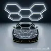 Lâmpada de Iluminação Hexagonal em Favo de Mel LED de Novo Modelo Transfronteiriça, Luz de Garagem, Luz para Loja de Beleza Automotiva, Luz para Academia