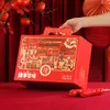 Caja de Regalo de Año Nuevo de Alta Gama 2027 Año de la Oveja Caja de Embalaje para el Festival de Primavera con Tacto Premium, Caja de Regalo con Asa, Caja Vacía Estilo Chino Personalización
