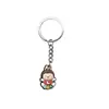 Serie de tela de tirar de dibujos animados, gancho para mochila escolar de goma suave de PVC, llavero, colgante DIY, regalo, llavero en stock, venta al por mayor