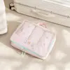 Set de organizadores de viaje de dibujos animados, incluye tres piezas: un organizador de equipaje, un organizador de ropa y un organizador de lencería, con una bolsa de malla portátil