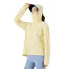 Ropa de Protección Solar de Punto Suave y Amigable con la Piel para Mujer Transfronteriza, Chaqueta Exterior de Seda Helada Transpirable, Chaqueta Multifuncional con Capucha para Piel para Mujer