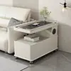 Novo Gabinete Lateral de Sofá Pequeno Apartamento Mesa Lateral Móvel Multifuncional Moderno Minimalista Gabinete Lateral Pequena Mesa de Centro com Rodas