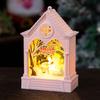 Decoraciones navideñas Casa de estilo europeo Luz nocturna LED Adornos de escritorio Adornos de lámpara de viento para ventana Accesorios creativos
