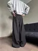 Pantalones de Pierna Ancha Fluidos de Diseño de Nicho Tridimensional Desestructurados Unisex Rectos Casuales Sueltos Versátiles de Moda de Longitud Completa