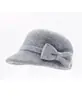 Elegante boina de lana estilo Hepburn con lazo para mujer, boina retro francesa de alta sociedad para otoño e invierno, elegante sombrero ecuestre