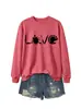 Amazon eBay loja independente moda casual divertida feminina amor paleta de pincéis outono e inverno nova blusa de moletom