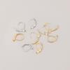 Aretes colgantes abiertos de gancho francés simple estilo francés con retención de color 14K de cobre para mujer