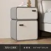 Mesita de noche color crema para dormitorios pequeños, modelo nuevo simple y moderno, completamente ensamblada, ultraestrecha, para habitaciones infantiles, lujo ligero, hecha de madera de ingeniería